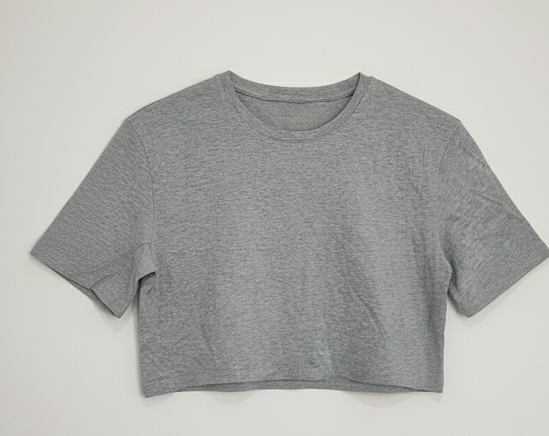 Camiseta Crop - Gris oscuro - L