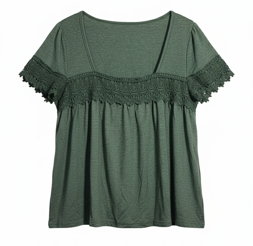 Blusa Con Encaje