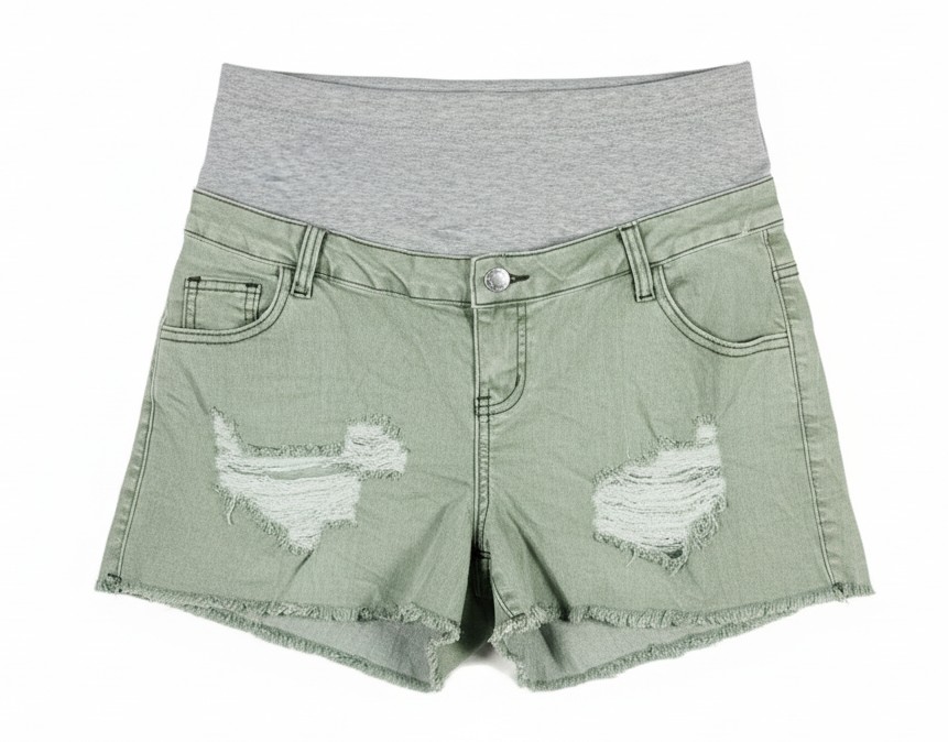 Short De Jean Embarazada - Verde - M