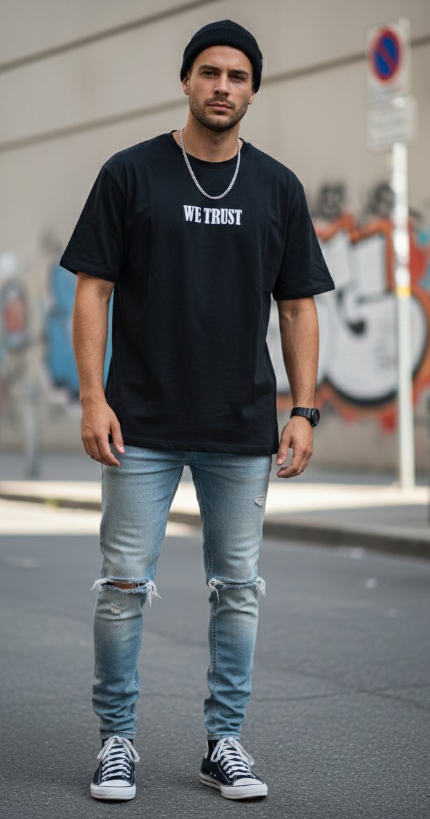 Camiseta Overzise Estampada