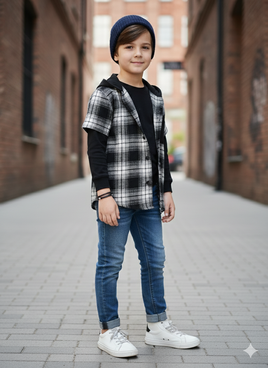 Camisa leñadora estampada