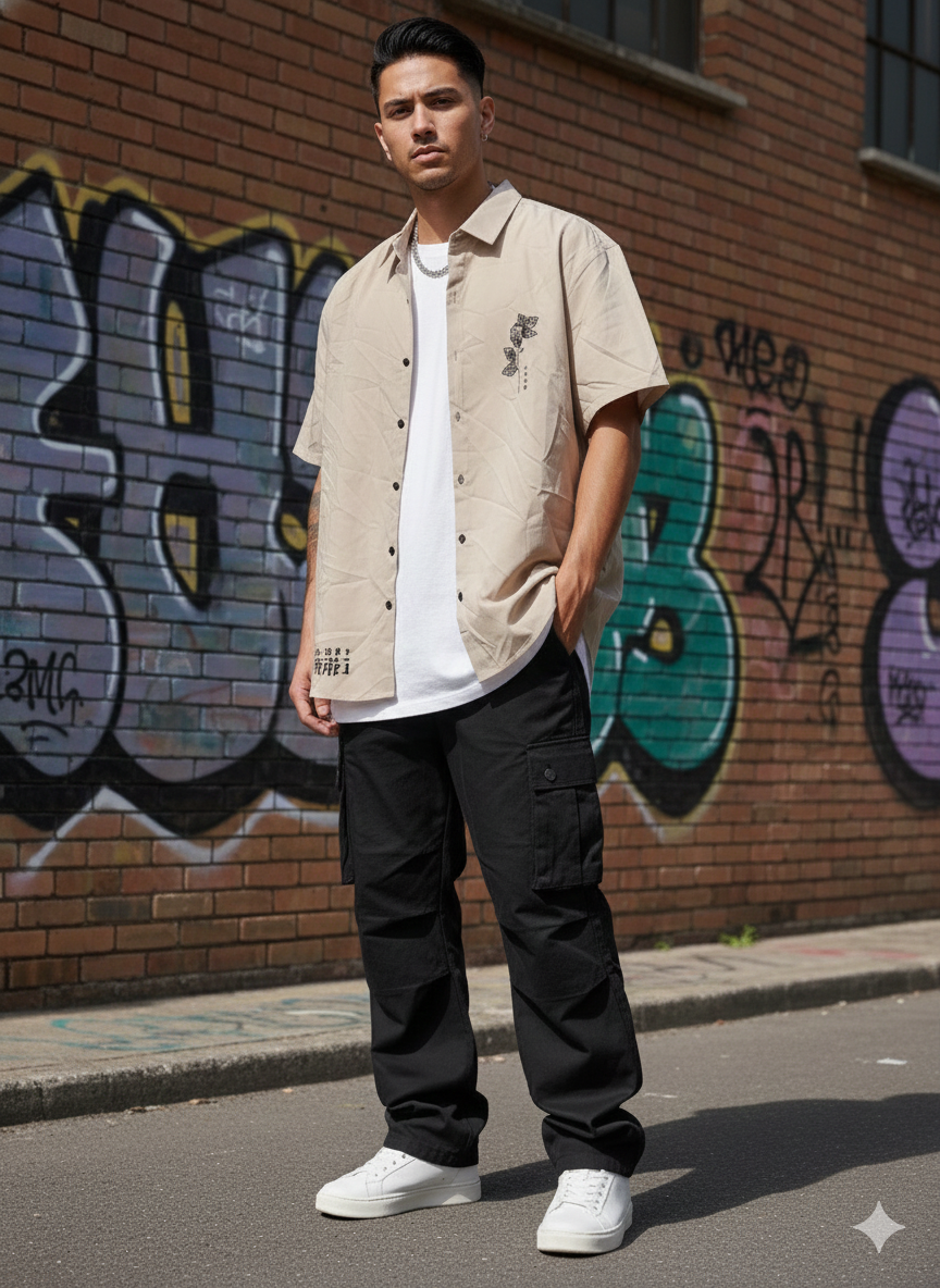 Camisa oversize rosa