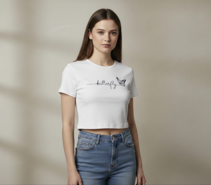 Blusa Corta Mariposa