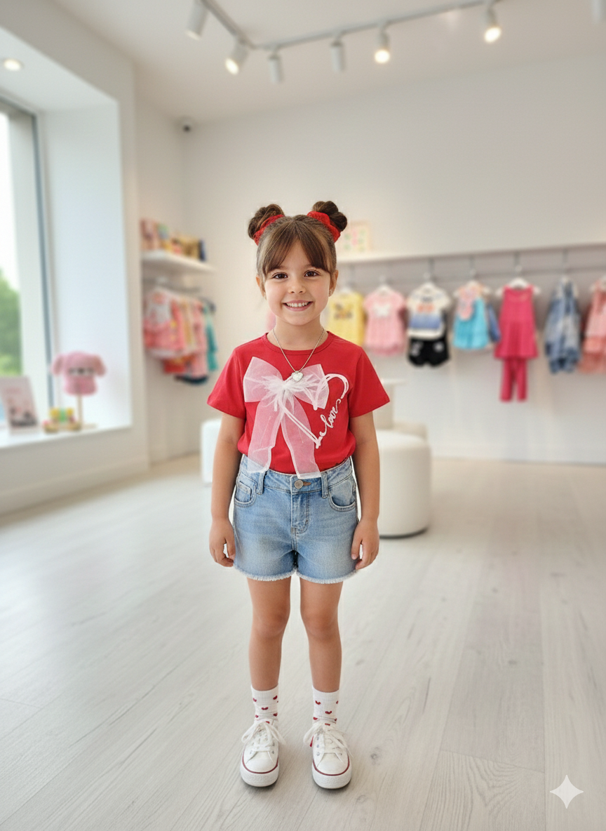 Camiseta moño blanco