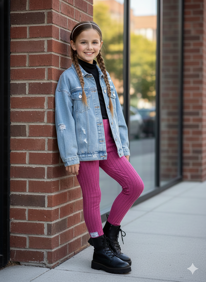 leggins tejido niña