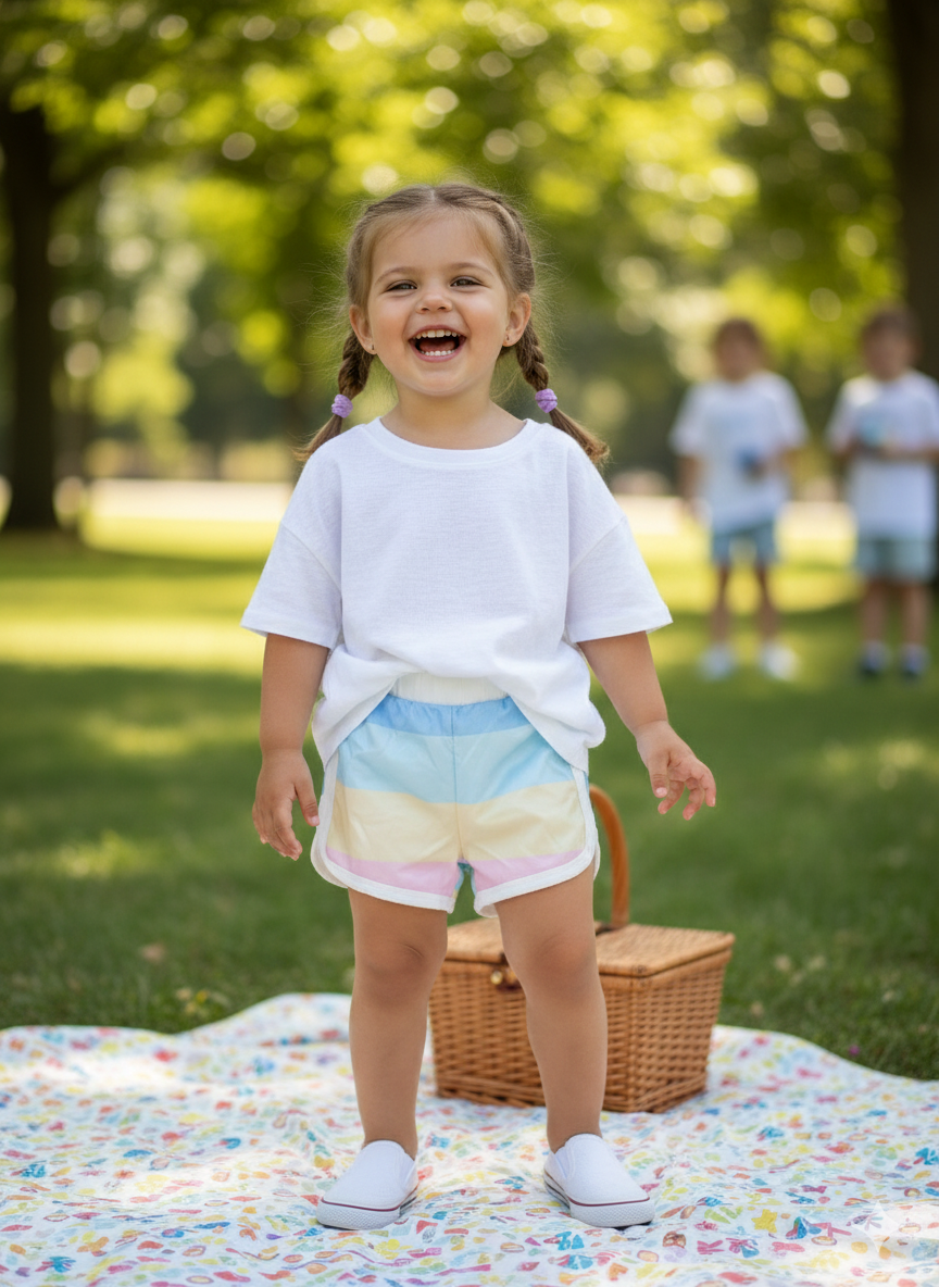 Bermuda arcoiris niña