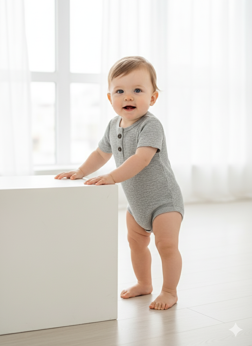 Body Niño Bebe -  Gris - 12-18 M